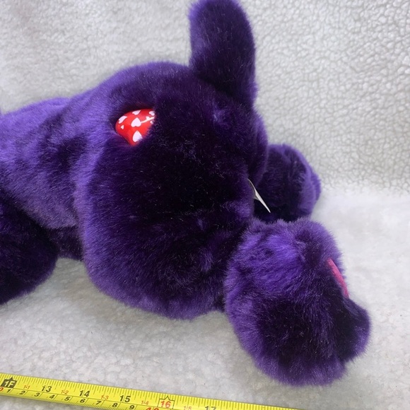 Dan Dee Puppy plush Royal Purple 20" with tags vintage Kmart My Valentine vtg - Picture 5 of 14